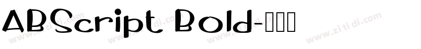 ABScript Bold字体转换